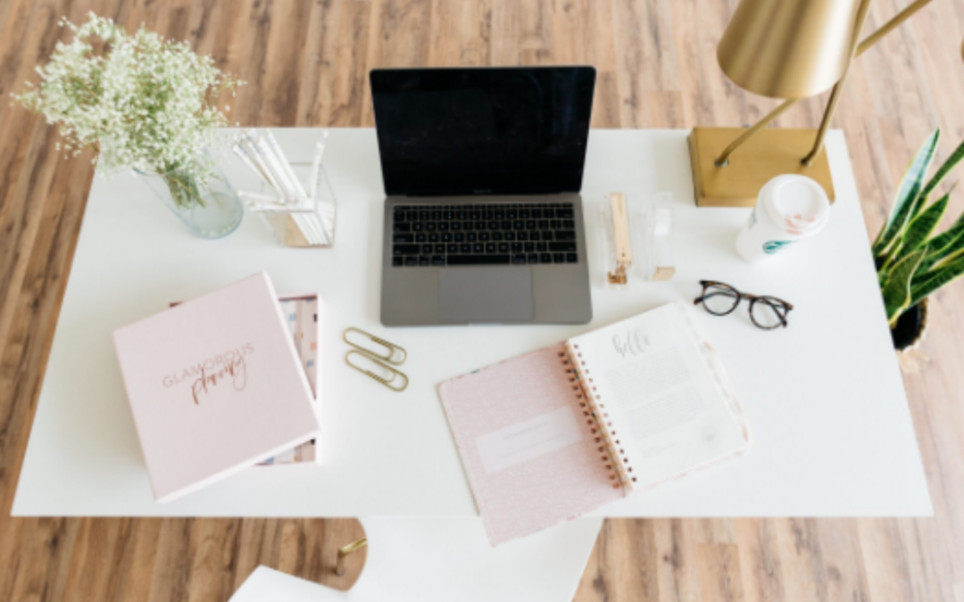 Elegant Pink White Marble Business Woman Facebook Cover